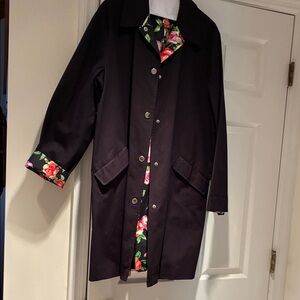Reversible Black / Floral  Coat
